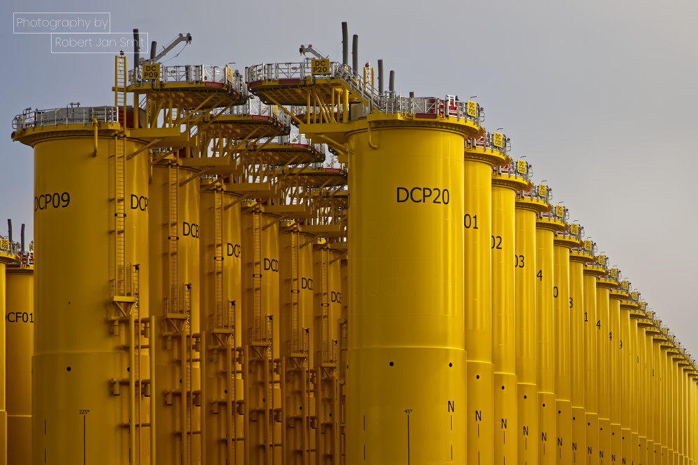 Maasvlakte-2 windmolenpalen